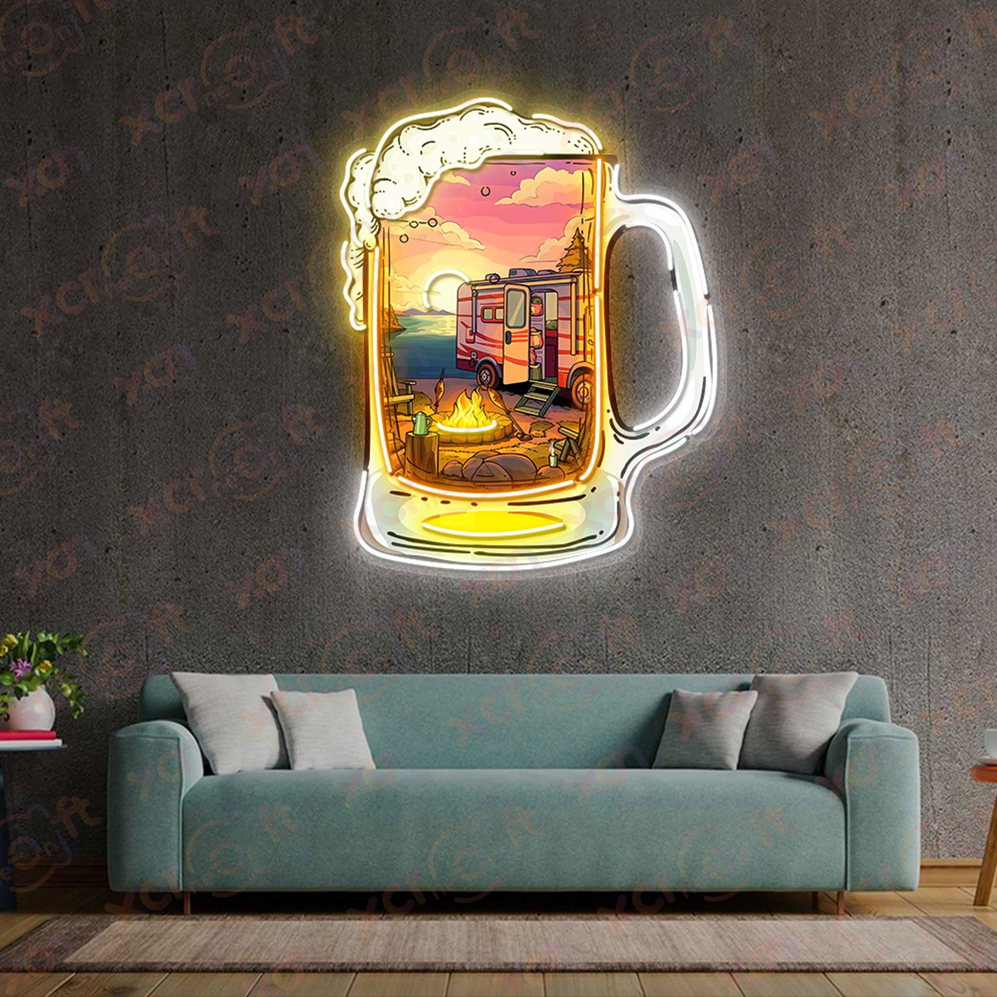 Beer & Camping High-quality Neon Signs Decor Wall