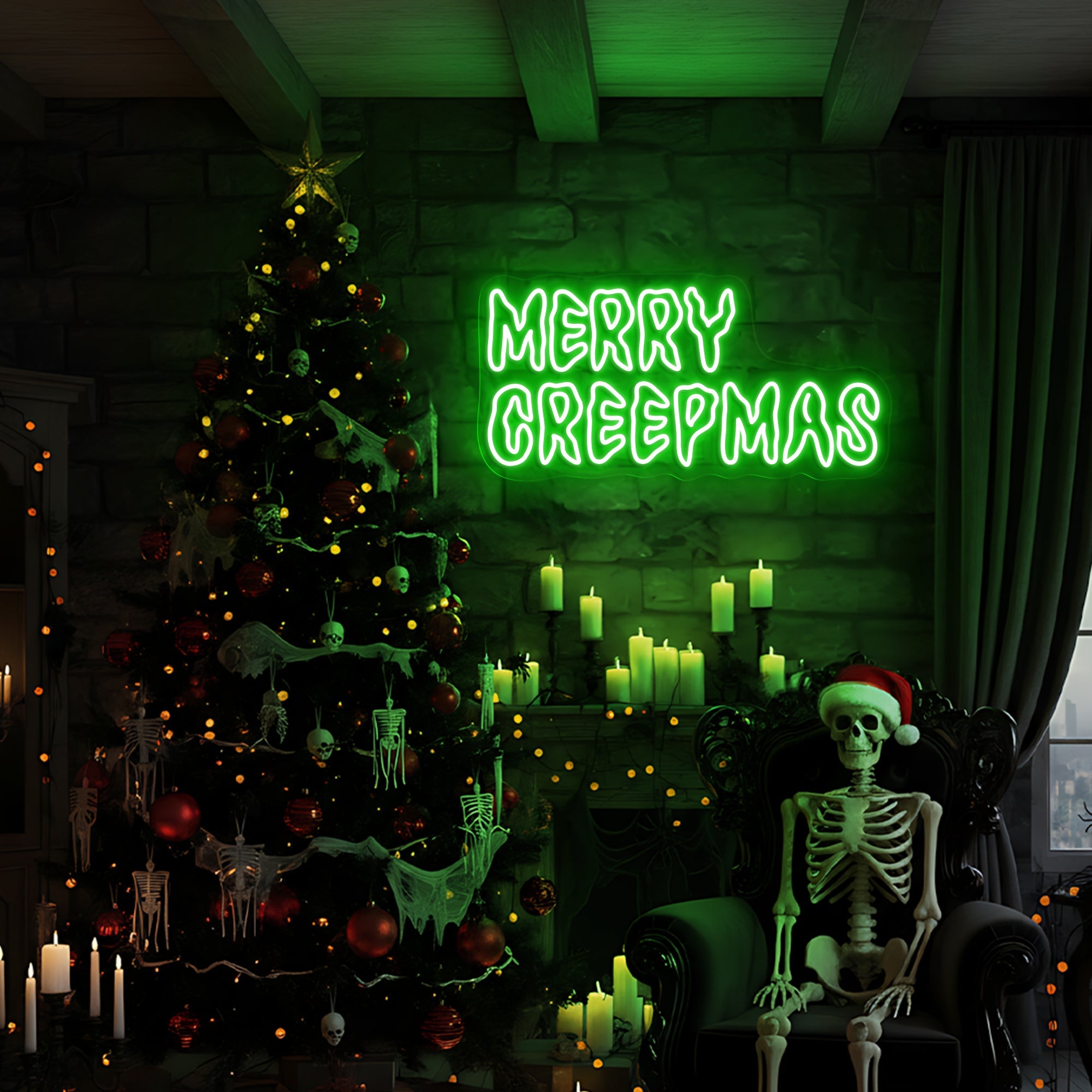 Christmas Ghost with Pumpkin Neon Sign, Spooky Holiday LED Wall Light, Halloween Christmas Decor, Cute Ghost Neon Light, Custom Neon Sign