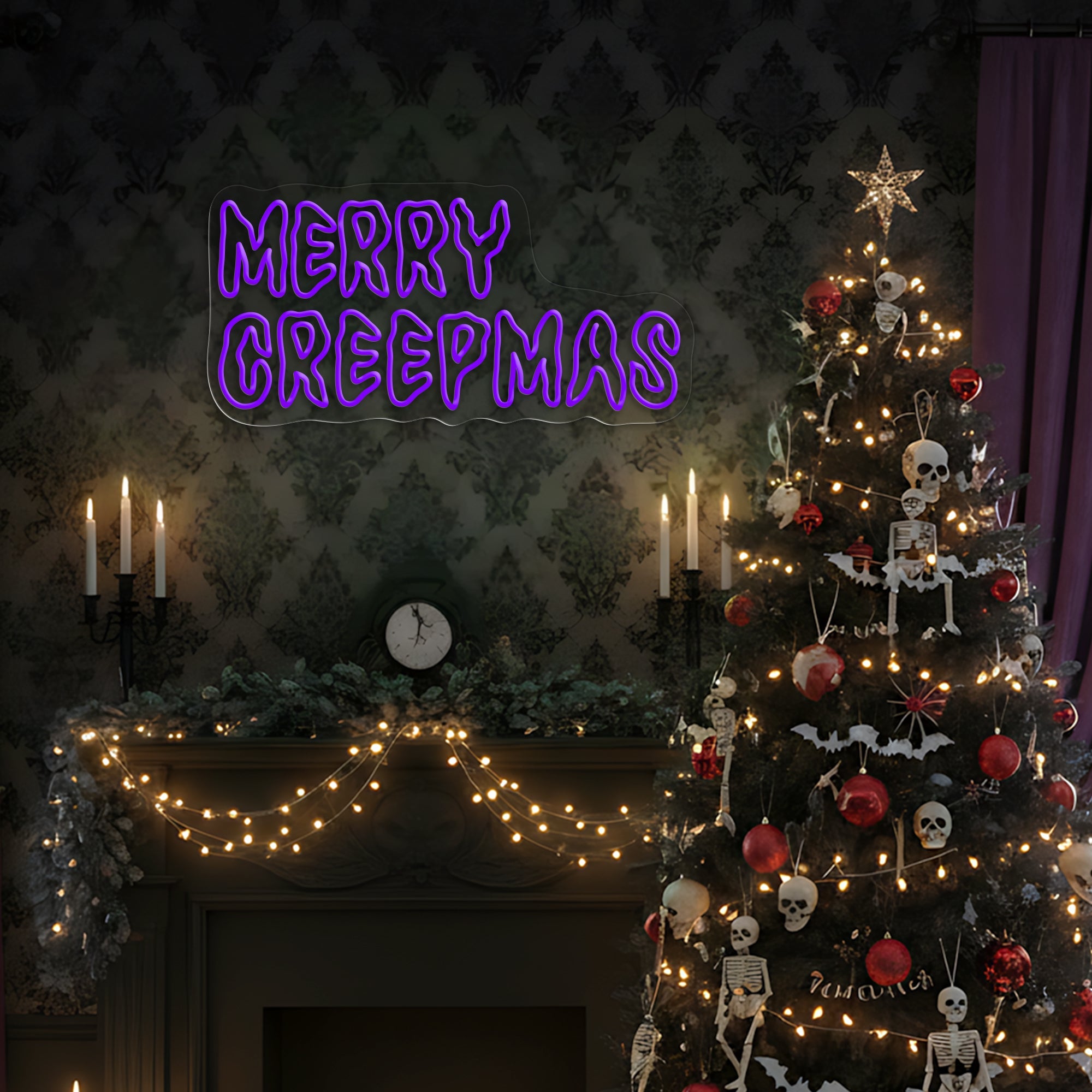 Christmas Ghost with Pumpkin Neon Sign, Spooky Holiday LED Wall Light, Halloween Christmas Decor, Cute Ghost Neon Light, Custom Neon Sign