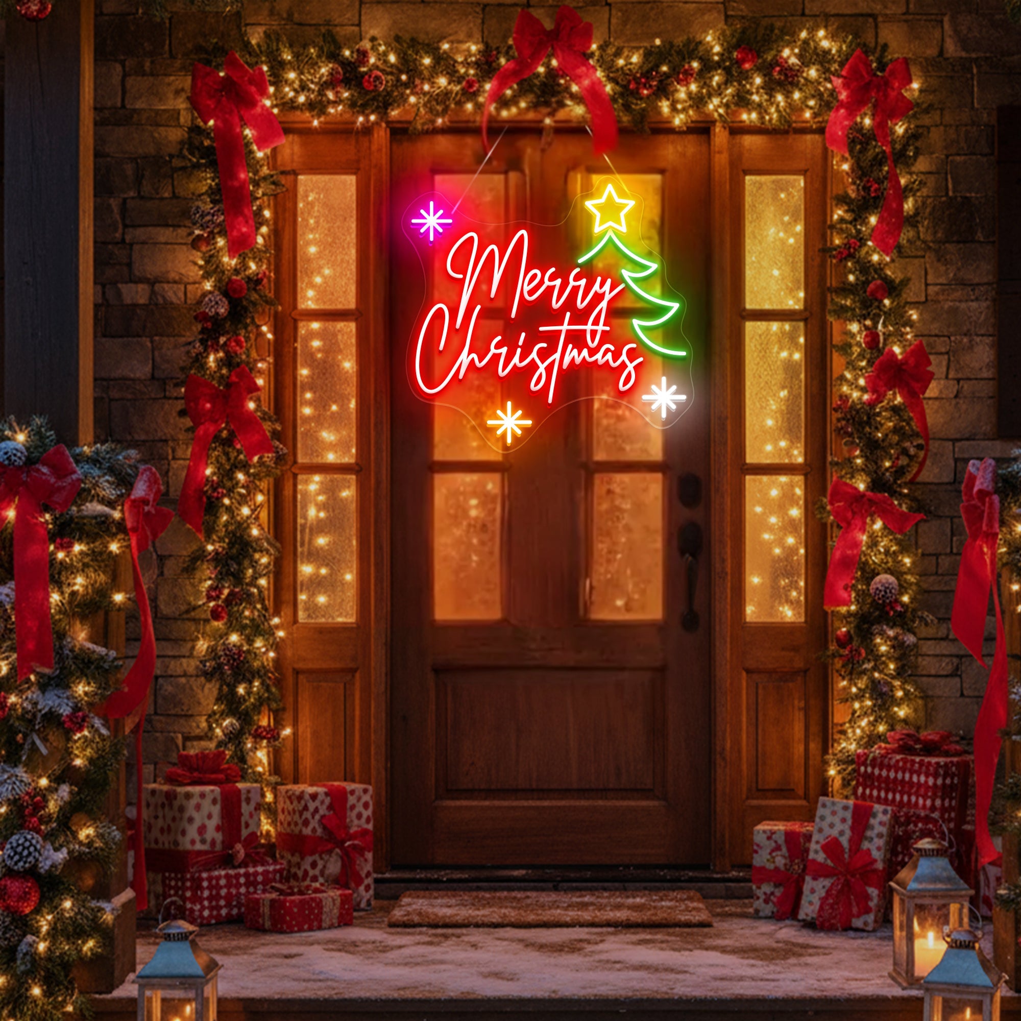 Merry Christmas Neon Sign, Holiday LED Wall Light, Xmas Party Decoration, Christmas Gifts for Family, Festive Wall Art, Custom Neon Sign