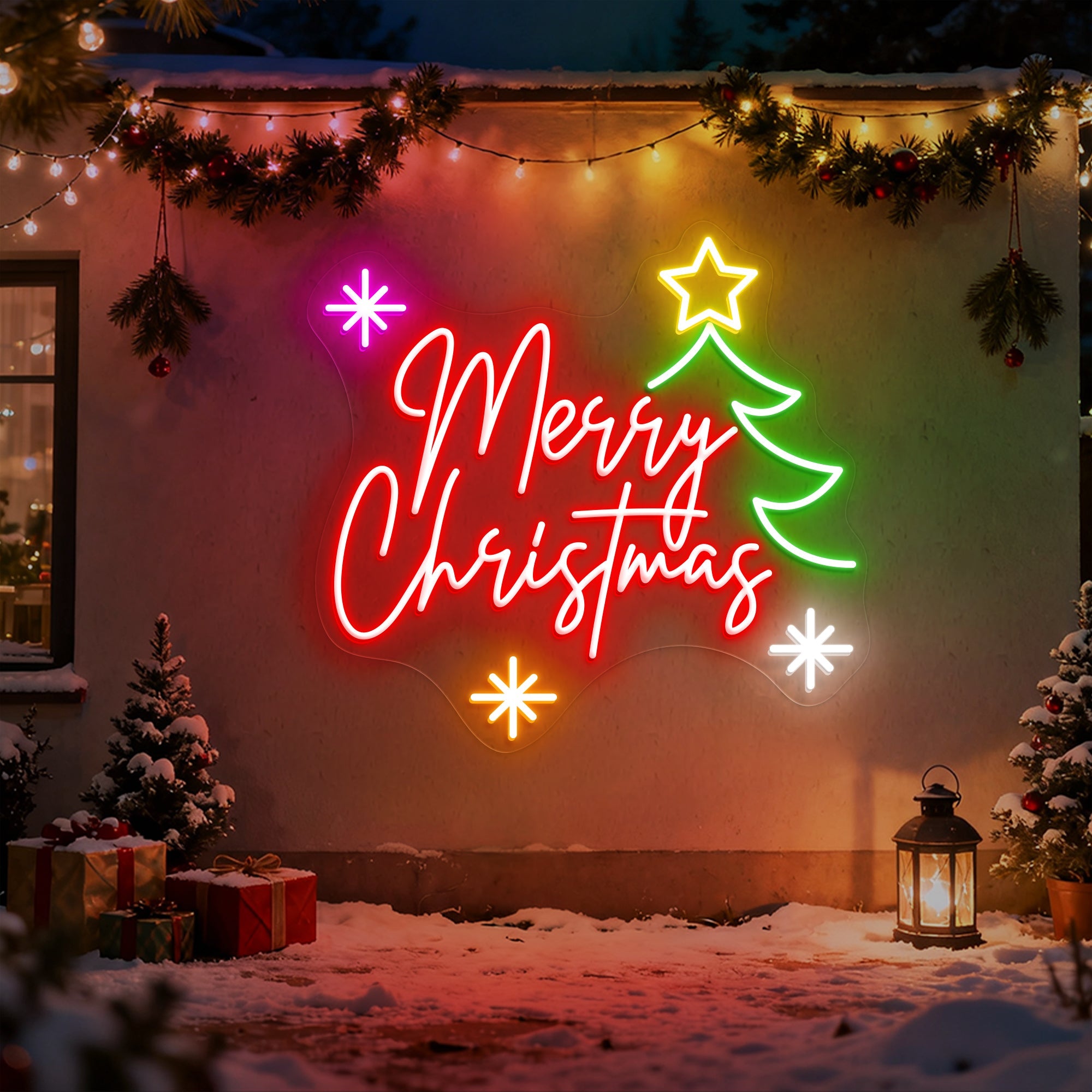 Merry Christmas Neon Sign, Holiday LED Wall Light, Xmas Party Decoration, Christmas Gifts for Family, Festive Wall Art, Custom Neon Sign