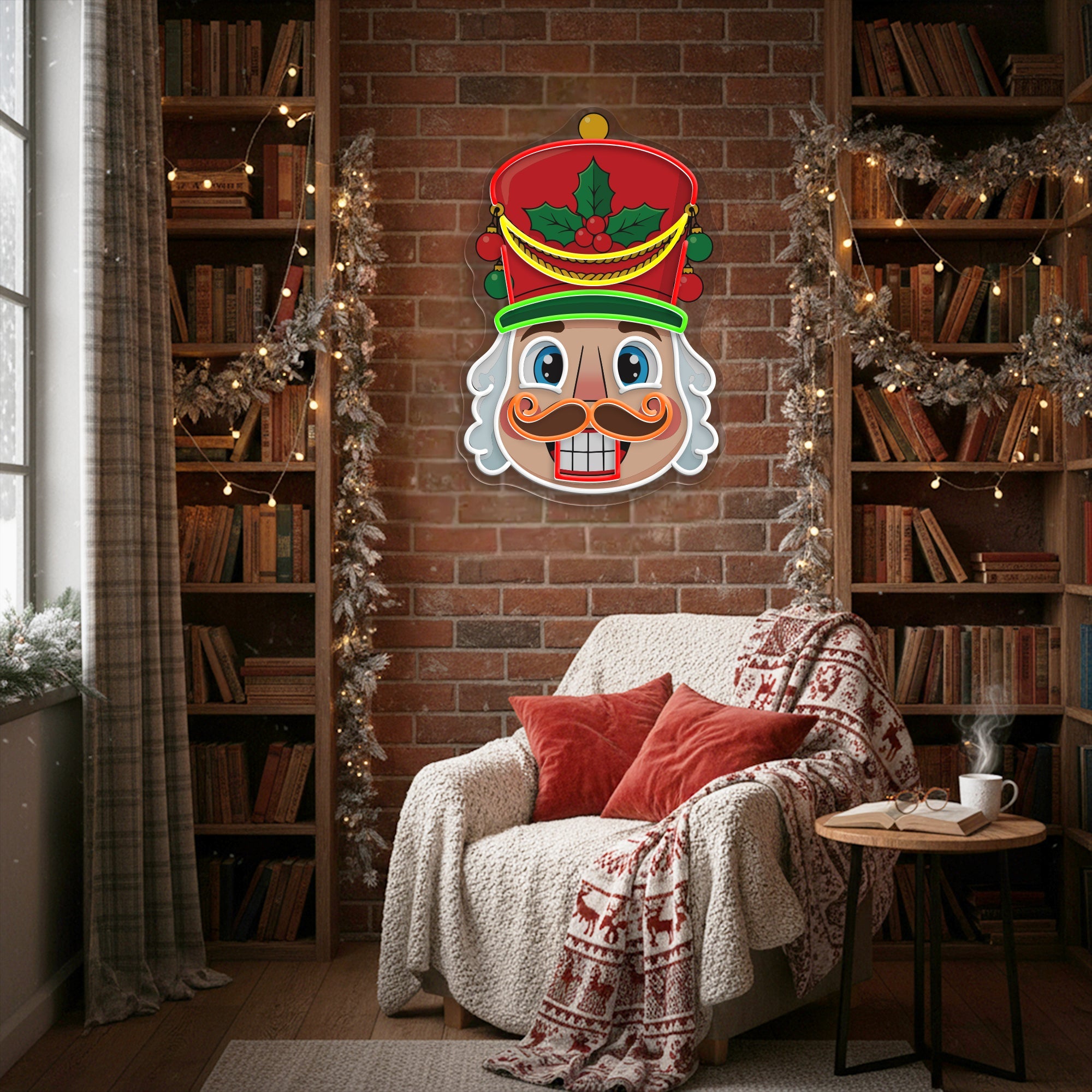 Nutcracker Neon Sign – Christmas LED Wall Light for Holiday Home & Ballet Theme Décor