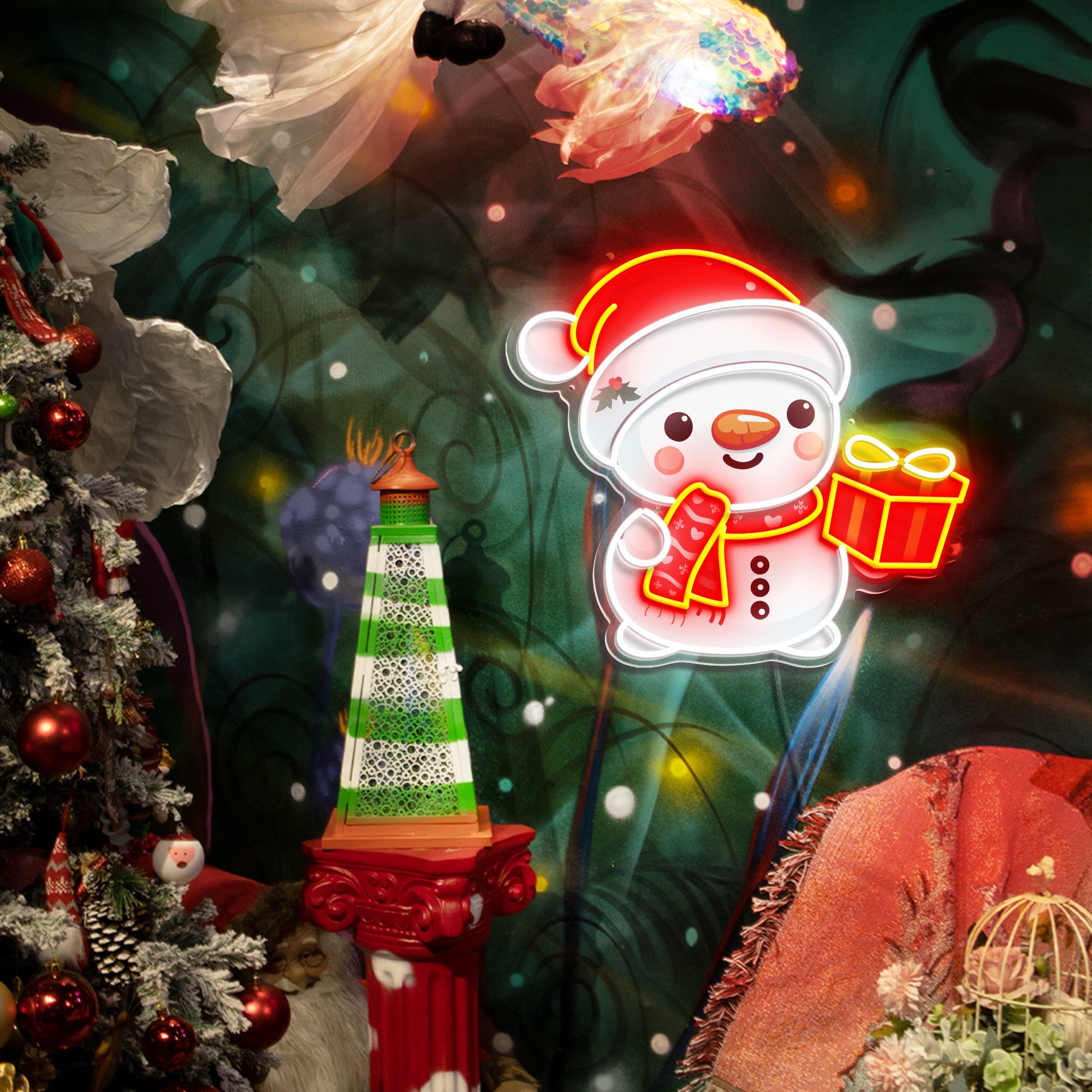 Snowman LED Neon Sign