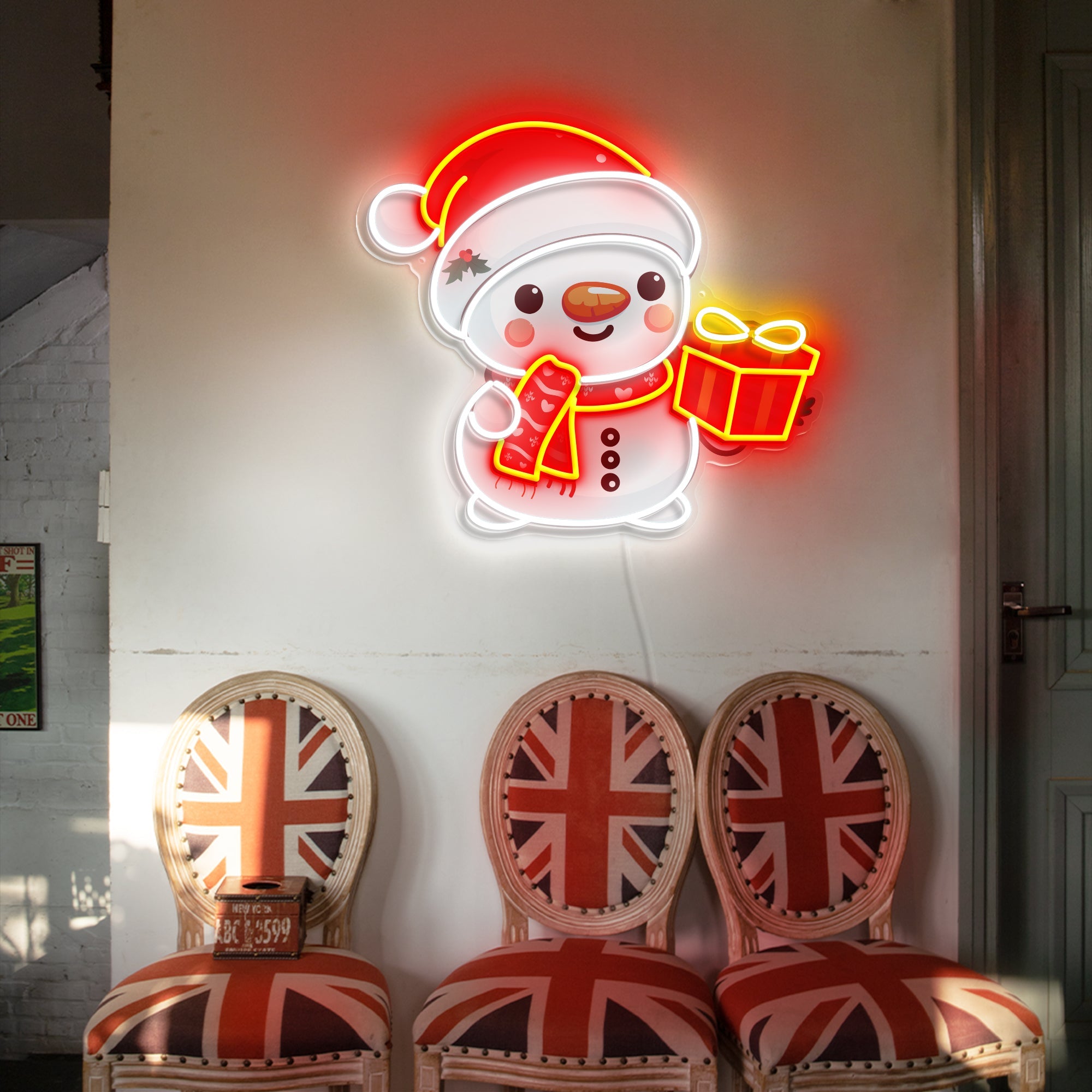 Snowman LED Neon Sign