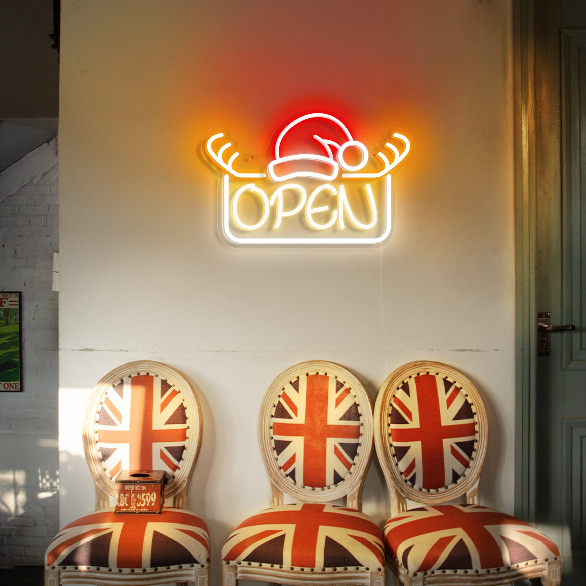 Open Christmas LED Neon Sign