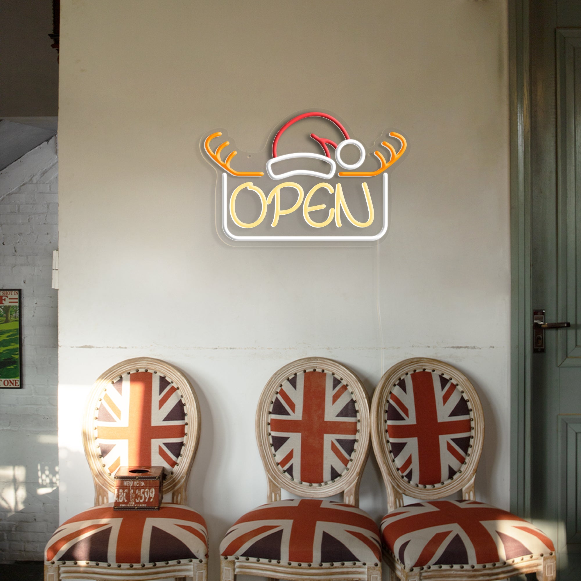 Open Christmas LED Neon Sign