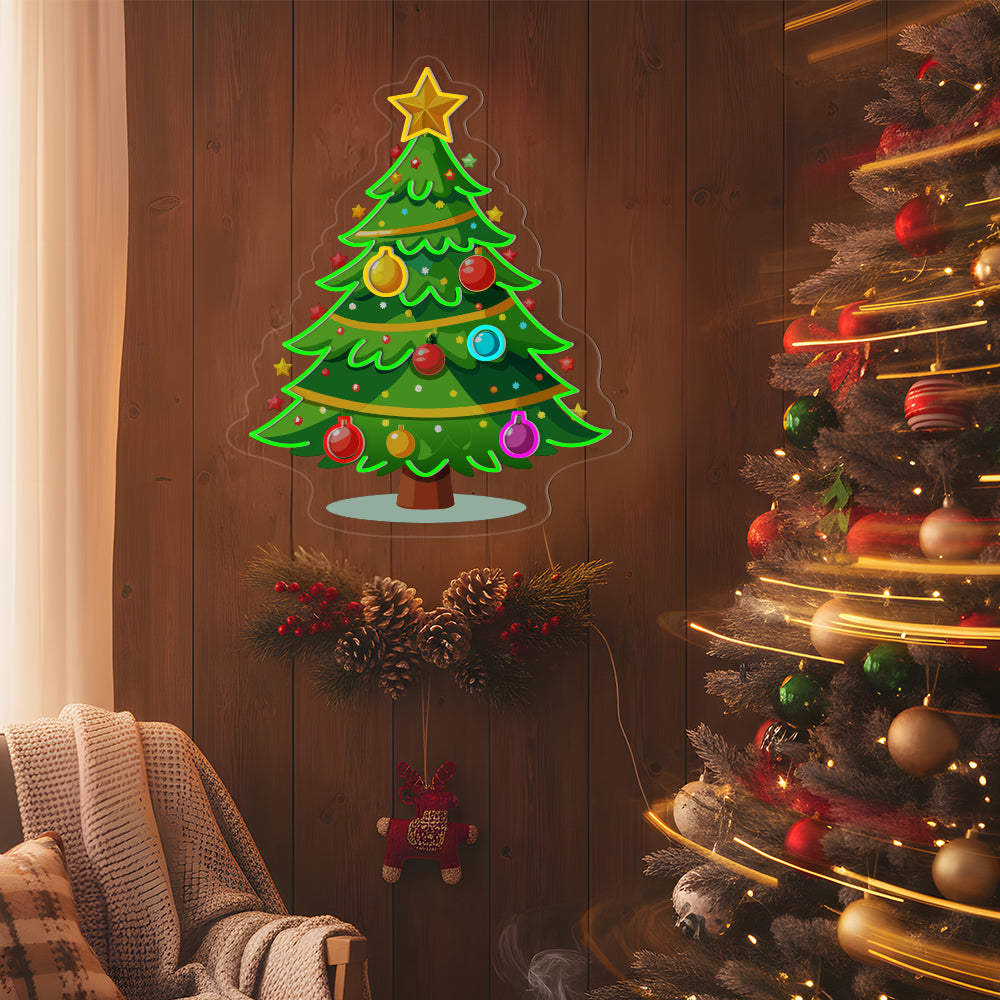 UV Printed Christmas Tree Neon Sign