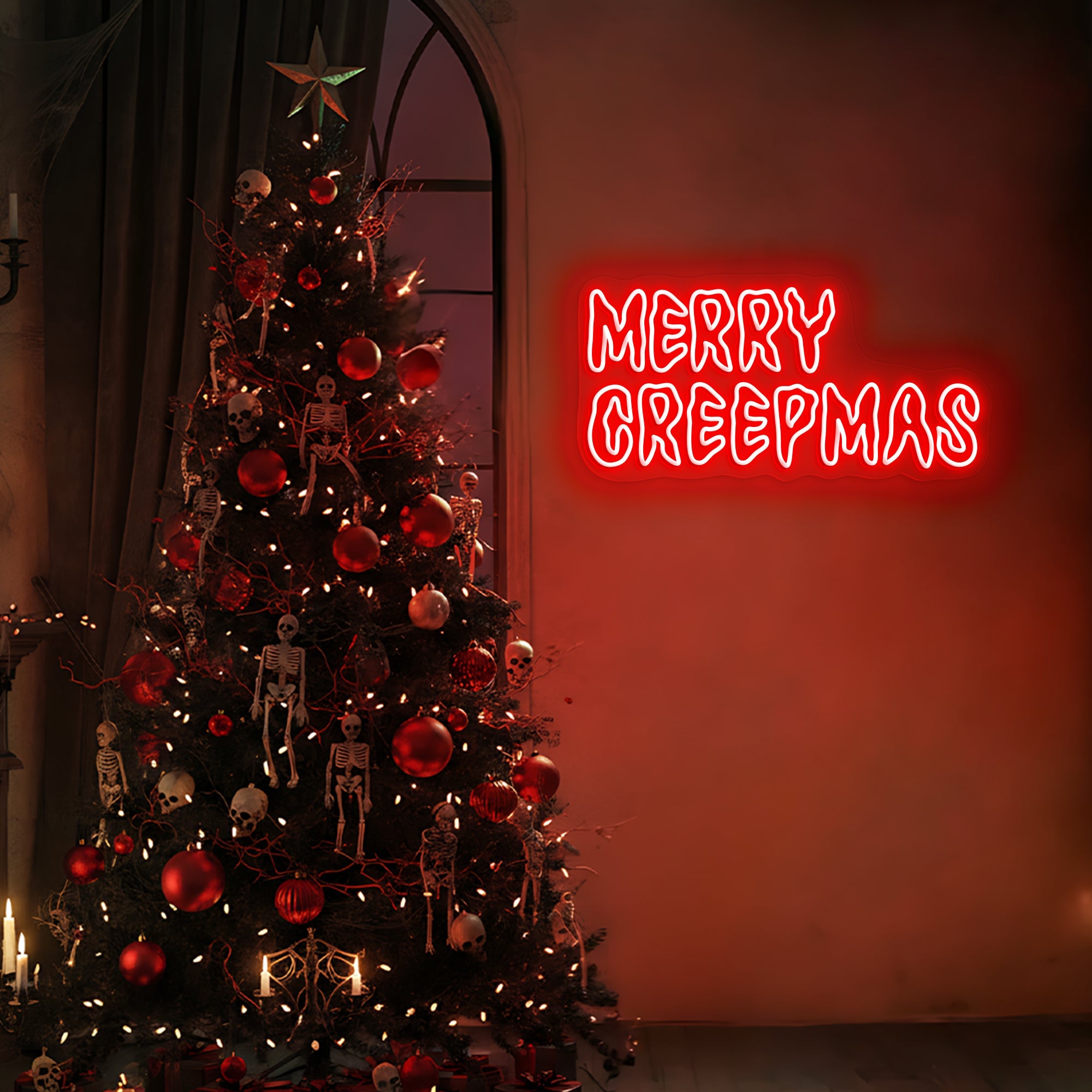 Christmas Ghost with Pumpkin Neon Sign, Spooky Holiday LED Wall Light, Halloween Christmas Decor, Cute Ghost Neon Light, Custom Neon Sign