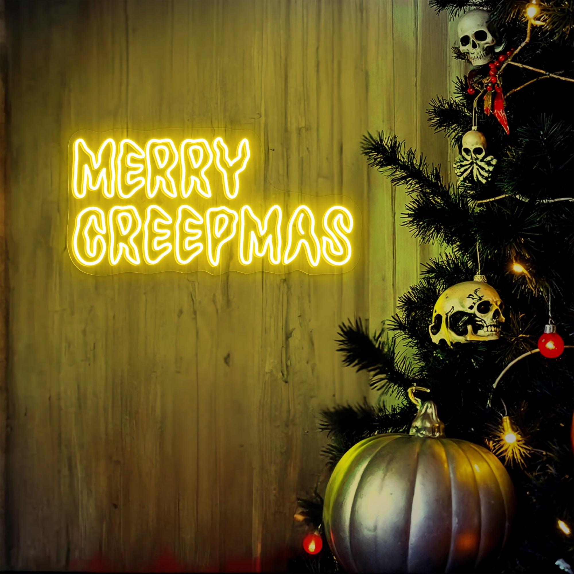 Christmas Ghost with Pumpkin Neon Sign, Spooky Holiday LED Wall Light, Halloween Christmas Decor, Cute Ghost Neon Light, Custom Neon Sign