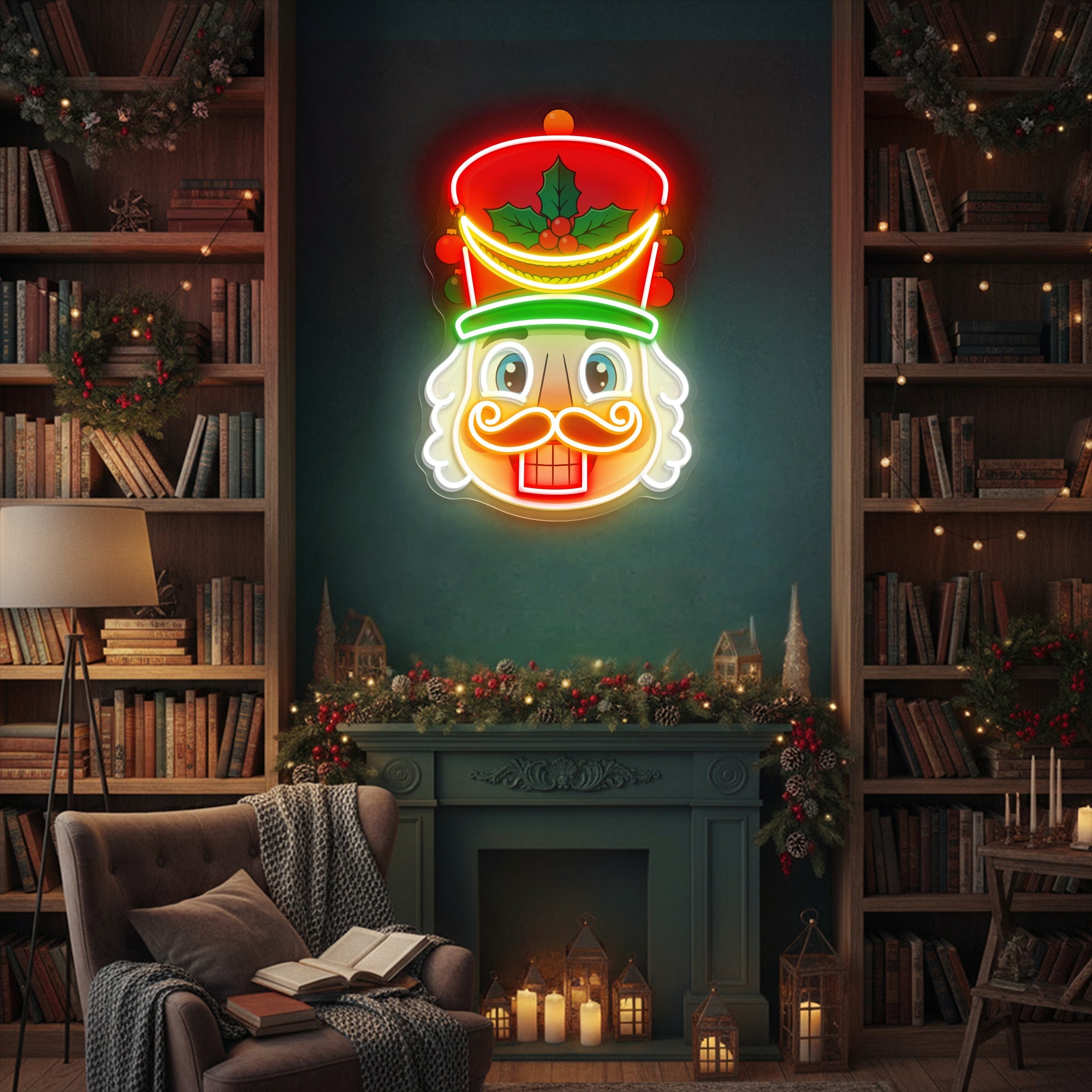 Nutcracker Neon Sign – Christmas LED Wall Light for Holiday Home & Ballet Theme Décor