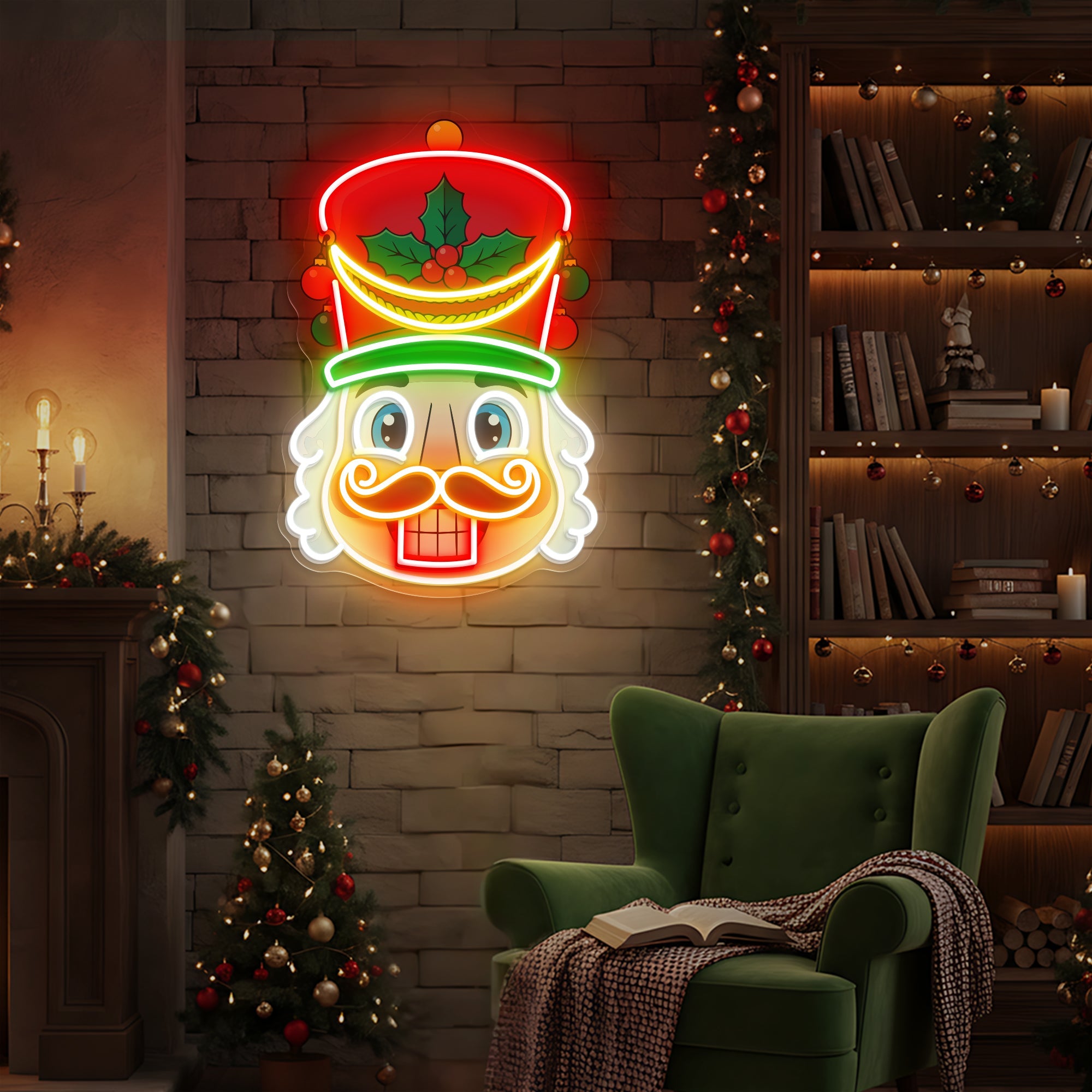 Nutcracker Neon Sign – Christmas LED Wall Light for Holiday Home & Ballet Theme Décor