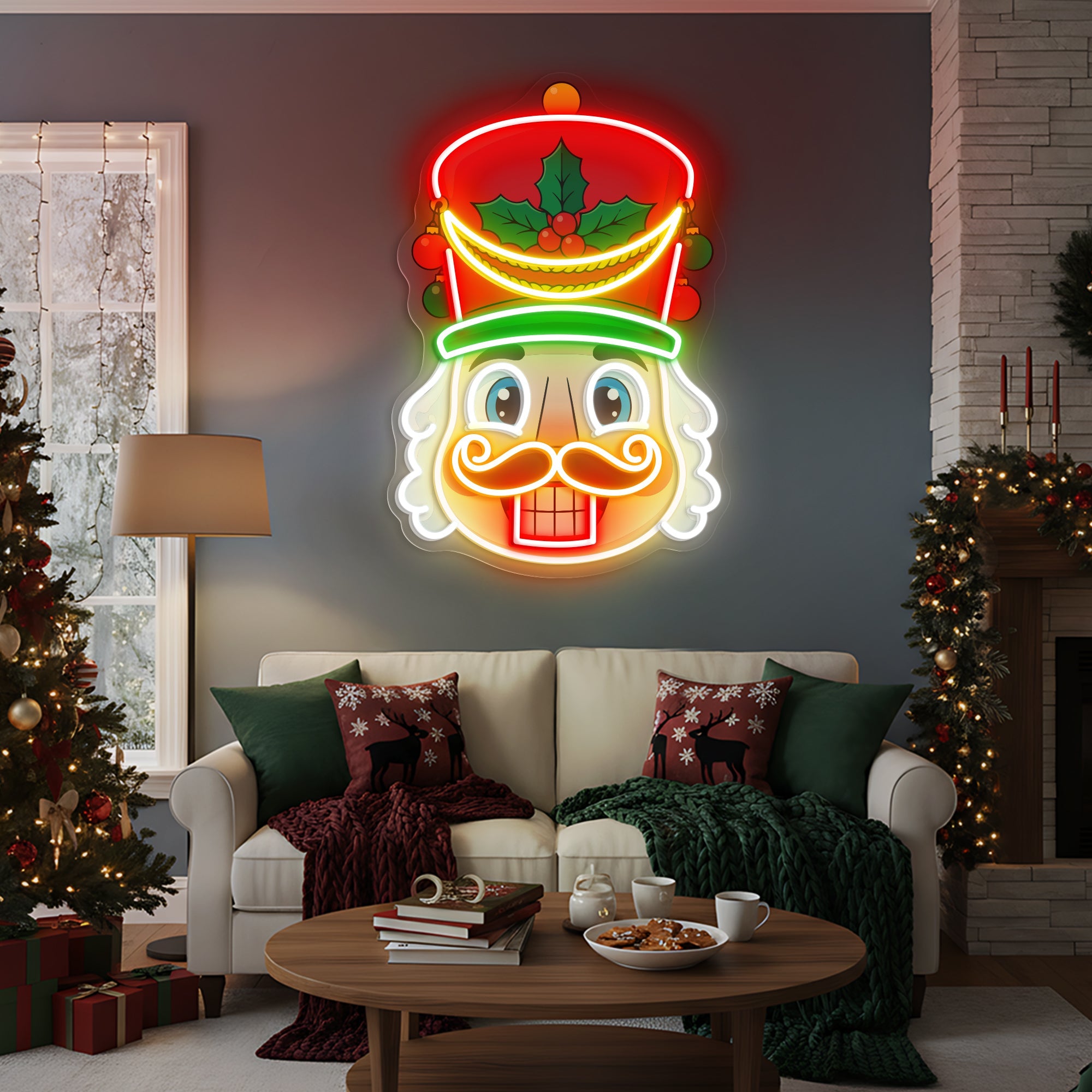 Nutcracker Neon Sign – Christmas LED Wall Light for Holiday Home & Ballet Theme Décor