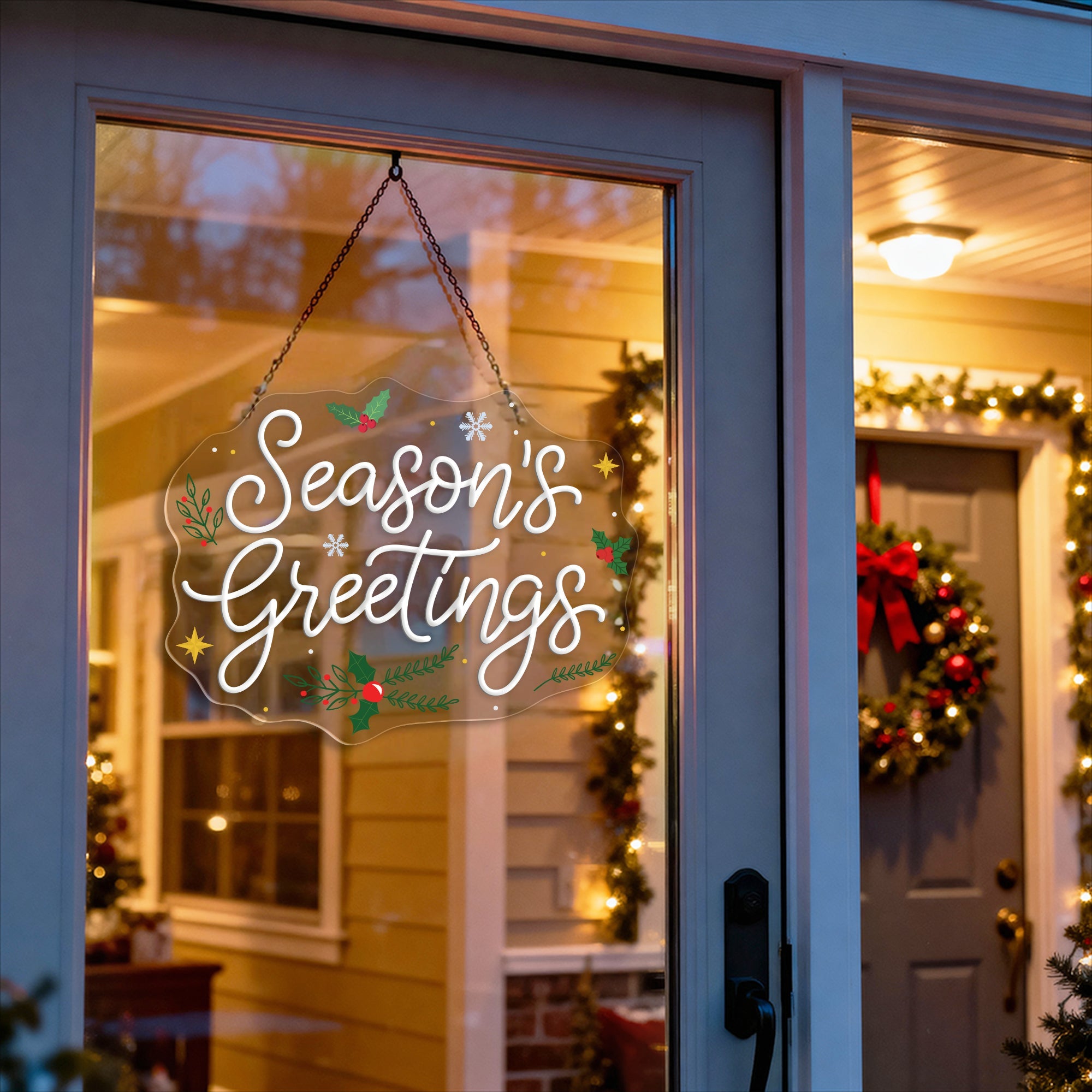 Season’s Greetings Neon Sign – Christmas LED Light for Holiday Party & Festive Home Décor