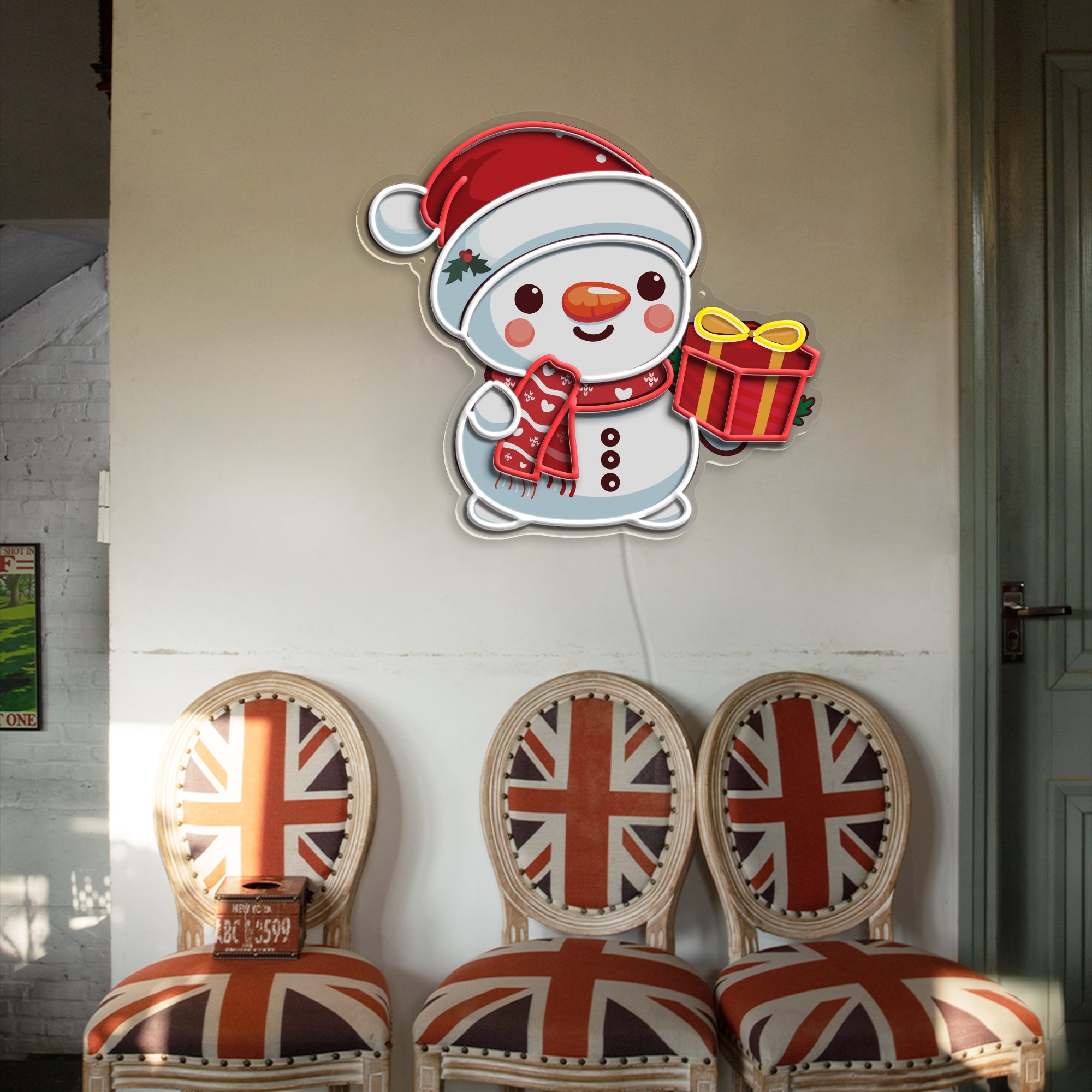 Snowman LED Neon Sign