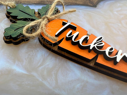 Personalized Heirloom 3D Carrot Tag
