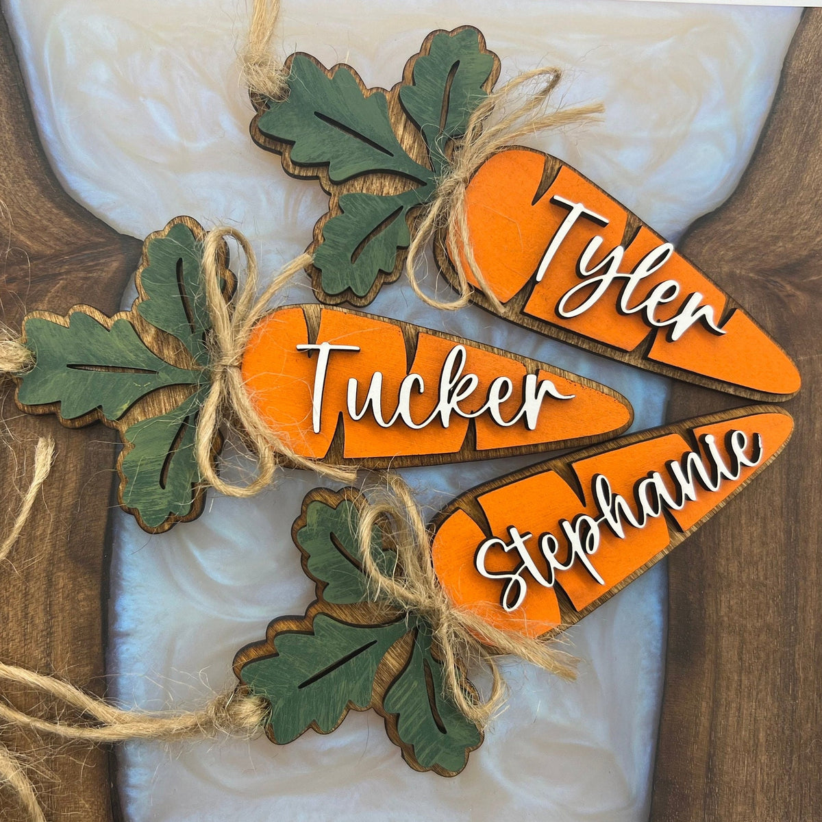 Personalized Heirloom 3D Carrot Tag