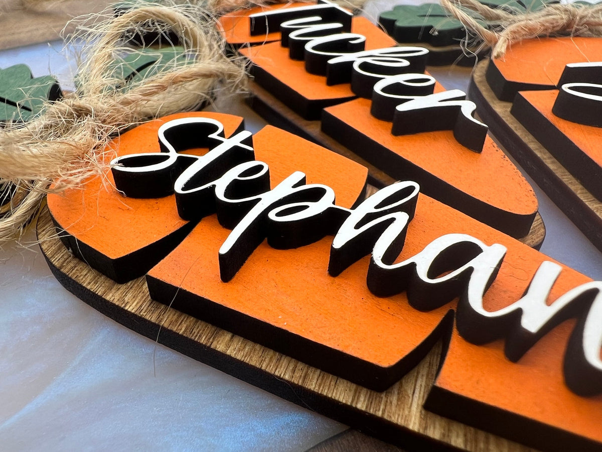 Personalized Heirloom 3D Carrot Tag