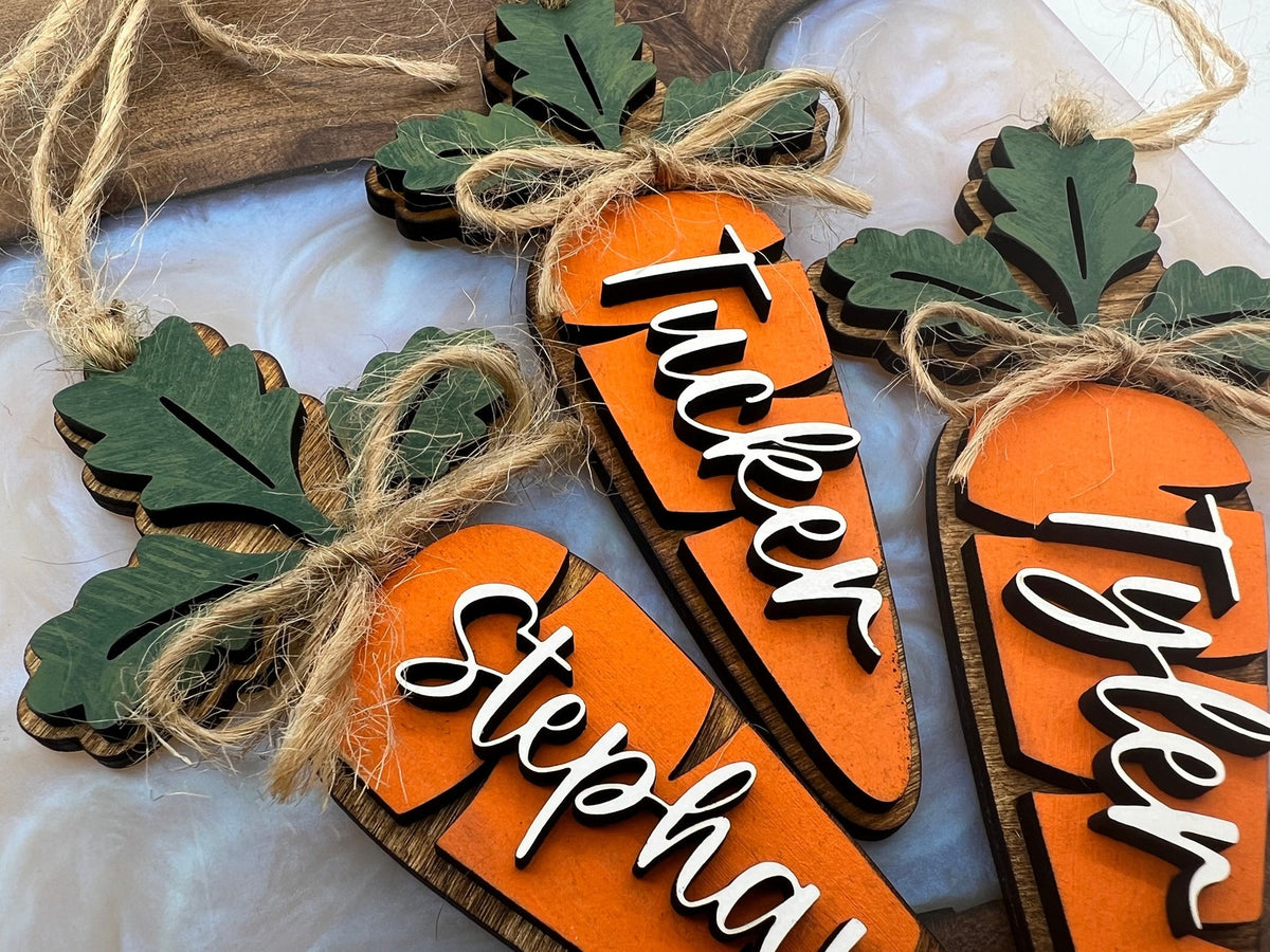 Personalized Heirloom 3D Carrot Tag