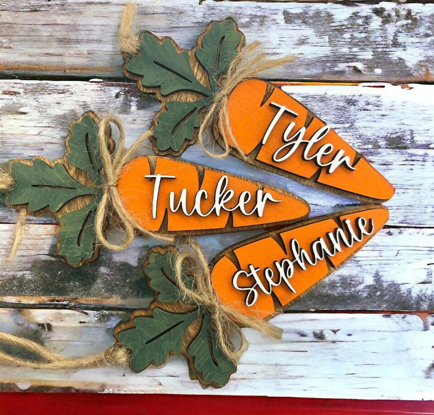 Personalized Heirloom 3D Carrot Tag