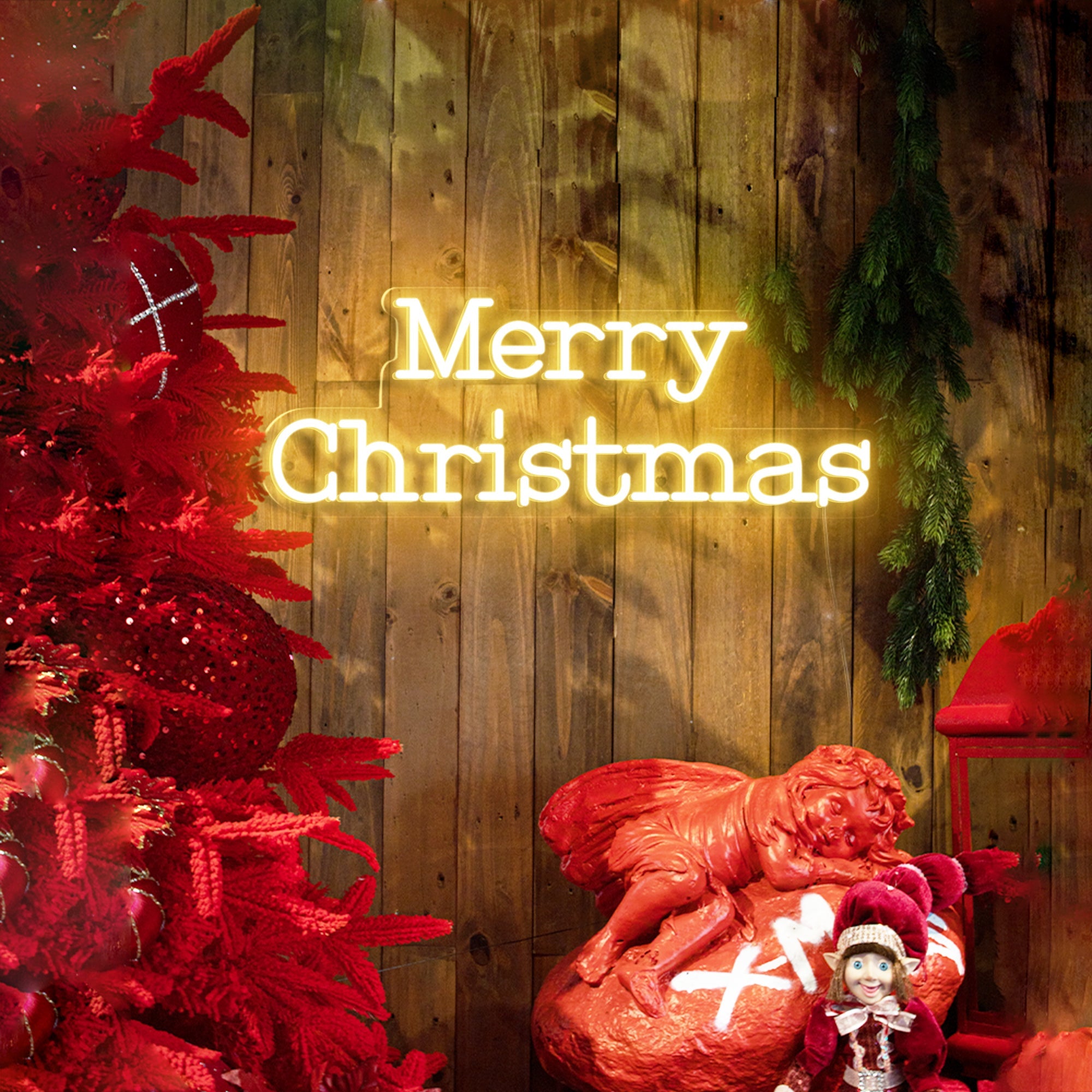 Classic Merry Christmas LED Neon Sign