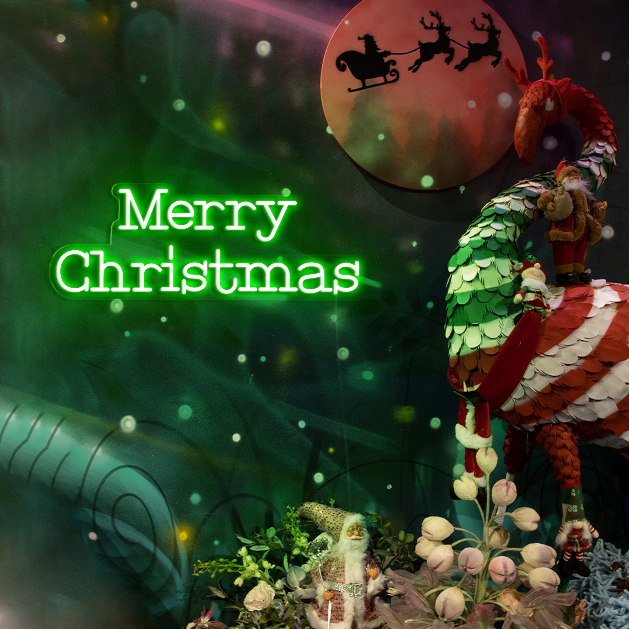 Classic Merry Christmas LED Neon Sign